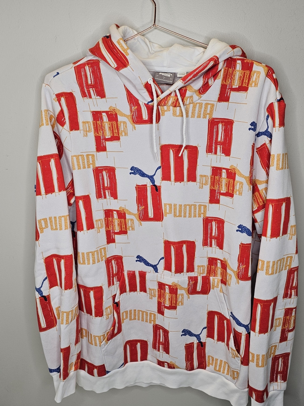 PUMA ESS+ Logo Lab AOP Multicolour Hoodie Men’s Size L